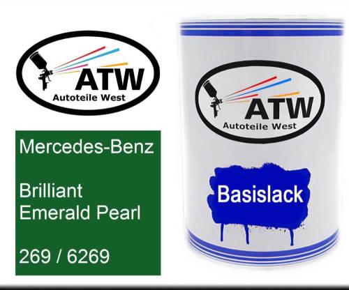 Mercedes-Benz, Brilliant Emerald Pearl, 269 / 6269: 500ml Lackdose, von ATW Autoteile West.